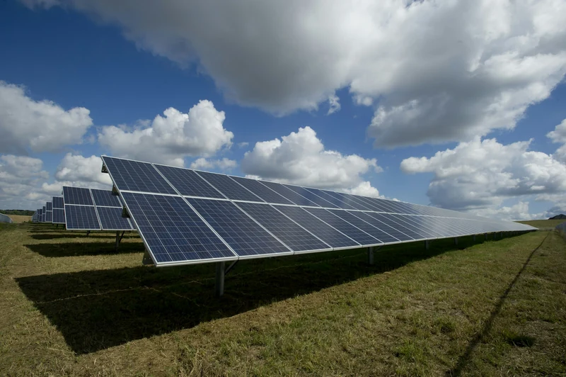 Solar panels on a roof